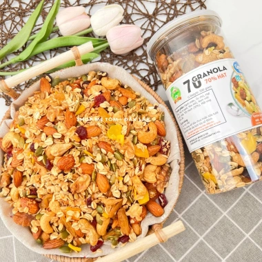 Granola hạt, trái cây sấy 70% + yến mạch 30% mật ong không đường - Xuất hoá đơn - 80k 9 Granola hạt, trái cây sấy 70% + yến mạch 30% mật ong không đường - Xuất hoá đơn - 80k 9
