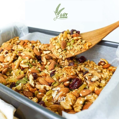 Granola Lứt Farm 500g - 90% hạt, macca, óc chó - Ăn kiêng giảm cân, 139.000₫ 2 Granola Lứt Farm 500g - 90% hạt, macca, óc chó - Ăn kiêng giảm cân, 139.000₫ 2