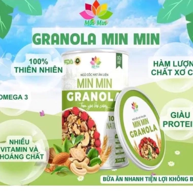 Granola Min Min 500g Ngũ Cốc Ăn Liền Lành Mạnh Bữa Phụ Gia Đình - 235k 2