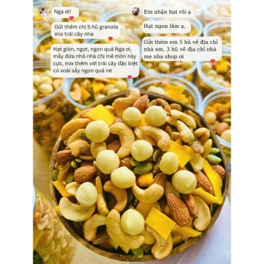 Granola Mix Trái Cây BH.NONG - Ngũ Cốc Hạt Không Yến Mạch Ăn Kiêng, Giá 230k
