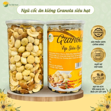 Granola Ngũ Cốc Ăn Kiêng 500g Siêu Hạt Macca - Cho Tiểu Đường Giá Ưu Đãi 165k