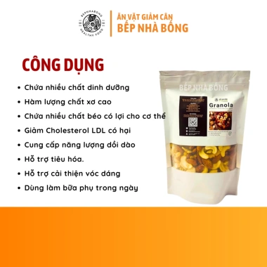 Granola Ngũ Cốc Ăn Kiêng Mix 7 Loại Không Đường 500gr Giảm Cân, Mẹ Bầu, 185.000 VND 2