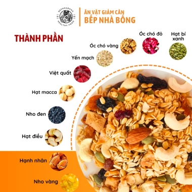 Granola Ngũ Cốc Ăn Kiêng Mix 7 Loại Không Đường 500gr Giảm Cân, Mẹ Bầu, 185.000 VND 4