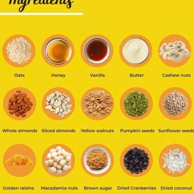 Granola Ngũ Cốc Ăn Kiêng Olaben 400g - Giảm Cân, Bữa Sáng Eat Clean Tiện Lợi
