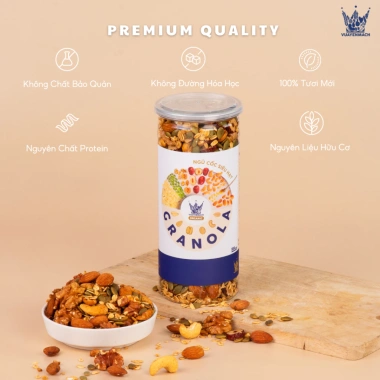 Granola Ngũ Cốc Siêu Hạt Premium 500g 10% Yến Mạch Vua Yến Mạch Giá 249.000đ