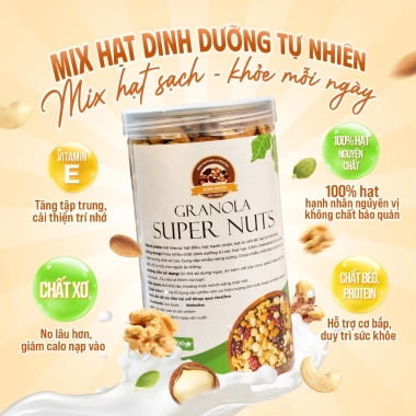 Granola Ngũ Cốc Siêu Hạt Son Nuts 500g - Macca dinh dưỡng, tốt tim mạch, phù hợp bà bầu và ăn kiêng, giá 214.000 VND 6