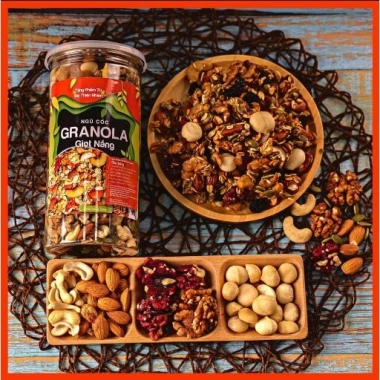 Granola Siêu Hạt 500g Ăn Kiêng, Không Đường – Eat Clean, Thích Hợp Gym – 70.000₫ 3 Granola Siêu Hạt 500g Ăn Kiêng, Không Đường – Eat Clean, Thích Hợp Gym – 70.000₫ 3