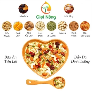 Granola Siêu Hạt 500g Ăn Kiêng, Không Đường – Eat Clean, Thích Hợp Gym – 70.000₫