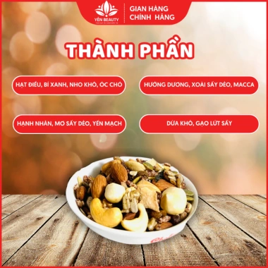 Granola Siêu Hạt Ăn Kiêng 10 Vị Yến Beauty 500g - Giảm Cân, Dinh Dưỡng Gym, Giá 178.500 VND 5
