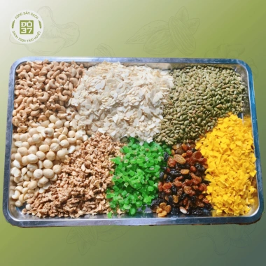 Granola Siêu Hạt ĐÔ 37 - Không Yến Mạch, 100% Tự Nhiên, Không Đường, Giảm Cân, Hũ 300‑500g 3