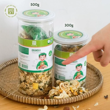 Granola Siêu Hạt ĐÔ 37 - Không Yến Mạch, 100% Tự Nhiên, Không Đường, Giảm Cân, Hũ 300‑500g 4