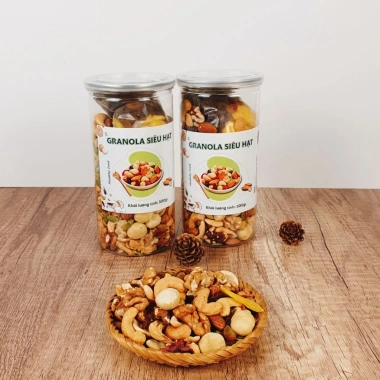 Granola Siêu Hạt Không Yến Mạch 500g - Giòn Thơm, Giàu Dinh Dưỡng, Giảm Cân 2 Granola Siêu Hạt Không Yến Mạch 500g - Giòn Thơm, Giàu Dinh Dưỡng, Giảm Cân 2