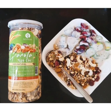 Granola siêu hạt ngũ cốc ăn kiêng giảm cân mix hạnh nhân hạt điều 500g 89.000đ