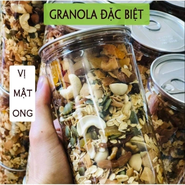 Granola siêu hạt ngũ cốc ăn kiêng giảm cân mix hạnh nhân hạt điều 500g 89.000đ