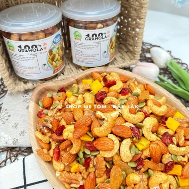 Granola Siêu Hạt Nướng Mật Ong - Ngũ Cốc Không Đường, Xuất Hóa Đơn Công Ty, Giá 80,000 VND (Giảm từ 97,600 VND) 9