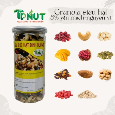 Granola siêu hạt TPNut 500g không yến mạch - Ăn kiêng, giảm cân, giá ưu đãi 159.000₫