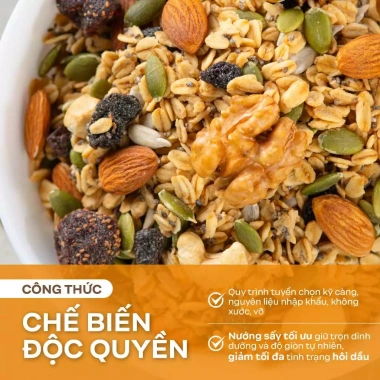 Granola Siêu Hạt Vị Cacao Sữa Đậm Đà - Ăn Vặt Lành Mạnh OGI Nutrition
