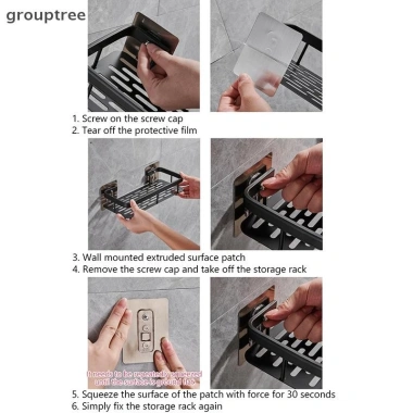 Grouptree Kệ Treo Tường Phòng Tắm Góc 2 Tầng Dễ Lắp Dầu Gội WC - Giá 104.500₫ 2 Grouptree Kệ Treo Tường Phòng Tắm Góc 2 Tầng Dễ Lắp Dầu Gội WC - Giá 104.500₫ 2