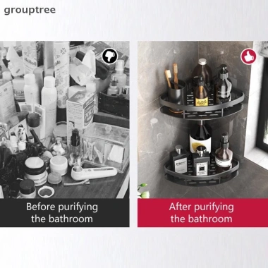 Grouptree Kệ Treo Tường Phòng Tắm Góc 2 Tầng Dễ Lắp Dầu Gội WC - Giá 104.500₫ 6 Grouptree Kệ Treo Tường Phòng Tắm Góc 2 Tầng Dễ Lắp Dầu Gội WC - Giá 104.500₫ 6