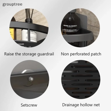 Grouptree Kệ Treo Tường Phòng Tắm Góc 2 Tầng Dễ Lắp Dầu Gội WC - Giá 104.500₫ 7 Grouptree Kệ Treo Tường Phòng Tắm Góc 2 Tầng Dễ Lắp Dầu Gội WC - Giá 104.500₫ 7