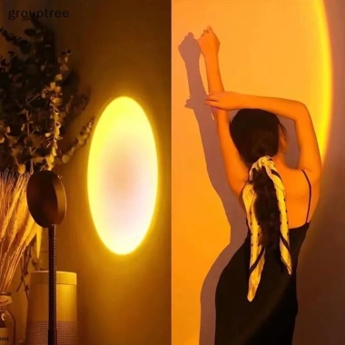 Grouptree LED USB Hoàng Hôn - Đèn máy chiếu neon, trang trí nhà, đèn ngủ di động, giảm giá 55.400₫ 2