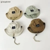 Grouptree Mũ hè mỏng đôi vành bé trai khô nhanh nhẹ, chống nắng, dây đeo cổ 2