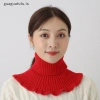Guaguafufu Khăn quàng cổ giả dệt kim giữ ấm lạnh ngoài trời, cổ rùa tháo rời phụ nữ 4