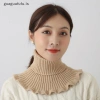 Guaguafufu Khăn quàng cổ giả dệt kim giữ ấm lạnh ngoài trời, cổ rùa tháo rời phụ nữ 8