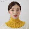 Guaguafufu Khăn quàng cổ giả dệt kim giữ ấm lạnh ngoài trời, cổ rùa tháo rời phụ nữ 9