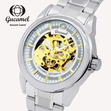 Gucamel Đồng Hồ Cơ Nam Thép Không Gỉ - Thời Trang Rỗng, Chống Thấm Nước, Tự Động