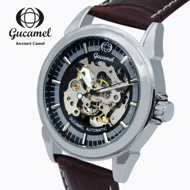 Gucamel Đồng Hồ Cơ Nam Thép Không Gỉ - Thời Trang Rỗng, Chống Thấm Nước, Tự Động