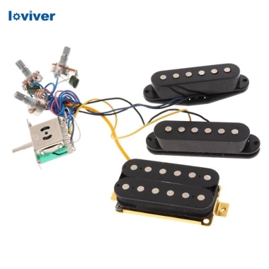 Guitar có dây sẵn pickup single coil & humbucker, harness trắng - Giá ưu đãi 265k