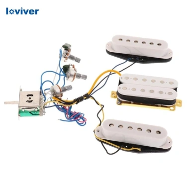 Guitar có dây sẵn pickup single coil & humbucker, harness trắng - Giá ưu đãi 265k 8