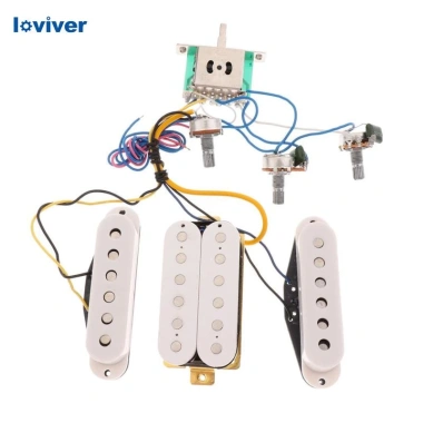 Guitar có dây sẵn pickup single coil & humbucker, harness trắng - Giá ưu đãi 265k 10