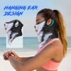 GUMAO 3D Họa Tiết Động Vật Mặt Nạ Tam Giác Khăn Thoáng Khí Chống Nắng Bảo Vệ Cổ 4