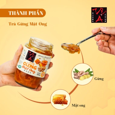 Gừng Mật Ong Trà 450g Tăng sức đề kháng, giảm cảm cúm, làm ấm cơ thể, 81.000đ