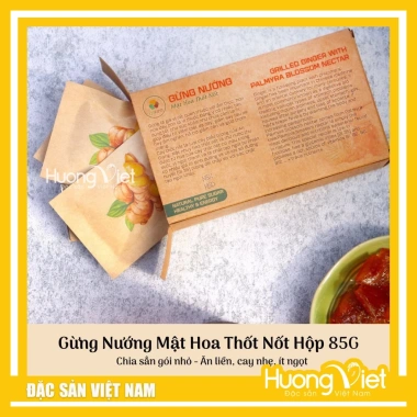 Gừng nướng mật hoa thốt nốt 85g Kẹo dẻo thơm ấm bụng, giảm giá 22% chỉ 92.000đ