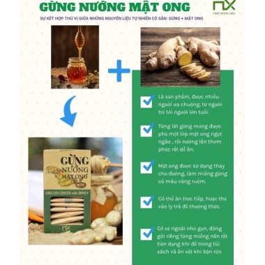 Gừng Nướng Mật Ong Nam Xanh 90g - Thảo dược tăng sức khỏe, giảm mệt mỏi, giá chỉ 165.000đ