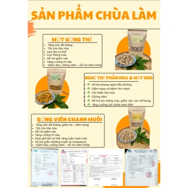 Gừng Thẻ Nguyên Chất Chế Tự Nhiên Thủ Công Sư Cô Chùa Không Bảo Quản Giá 99.000₫ 3
