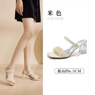 Guốc dép sandal Dusto công sở cao cấp da mềm 7.5p vàng nude - Giá chỉ 325.000đ
