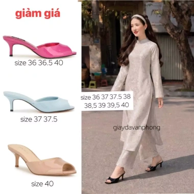 Guốc gót nhọn xuất Mỹ đa màu êm tản chân, giảm giá 600k - Phù hợp áo dài Tết