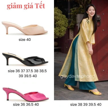 Guốc gót nhọn xuất Mỹ đa màu êm tản chân, giảm giá 600k - Phù hợp áo dài Tết 6