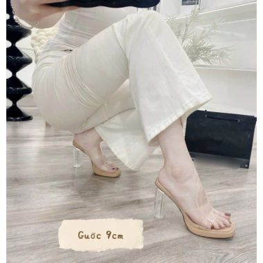 Guốc ZR đế đúp quai trong, dép cao gót 9cm fullbox – Giá chỉ 300.000₫, freeship