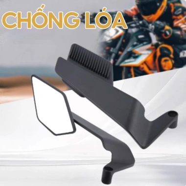 Gương Cánh Én V2 Cao Cấp Mặt Kính Trắng Chống Lóa, Góc Nhìn Rộng Loại Điểm Mù An Toàn