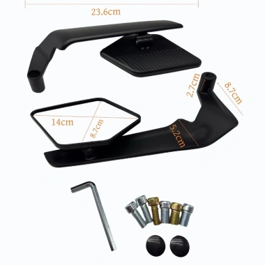 Gương Cánh Én V2 Mặt Kính Trắng Góc Nhìn Rộng Tiêu Chuẩn - Lắp SH, Winner Exciter, Giá chỉ 329.999 VND