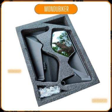Gương Cánh Én V3 MONDUBIKER 85x130mm cho Xe máy, Xe điện - Phong cách chắc chắn, góc cạnh mạnh mẽ