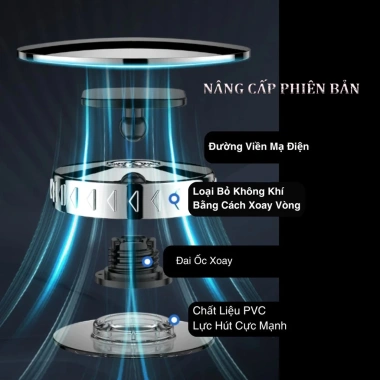 Gương cầu lồi ô tô hít chân không cao cấp - Tăng tầm nhìn, chống điểm mù khi lái