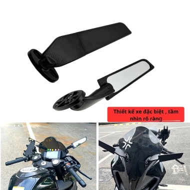 Gương chiếu hậu BINKE Ninja 250/300 H2 H4 – Cánh gió xoay, 218.000 VND