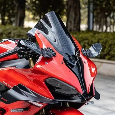 Gương chiếu hậu cánh gió LED bật đèn tín hiệu cho Yamaha R7 R6 R1 R3 R9 R25 CF Moto Aprilia RS125 - 516.225 VND
