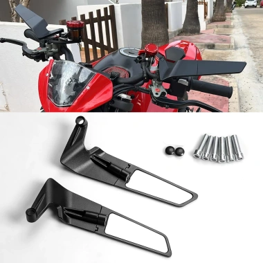 Gương chiếu hậu cánh gió xoay điều chỉnh cho Wave Sirius Vision AB - Độ xe 179k